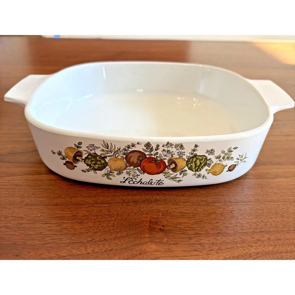 Vintage Corning Ware A-8-B L'Echalote Spice of Life Casserole Dish 8x8x1 3/4